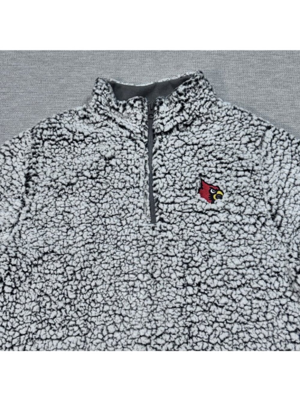North & Acrux 1/4 Zip Jacket Womens Gray Cardinal Sherpa Pullover Long Sleeve XL - Picture 5 of 12